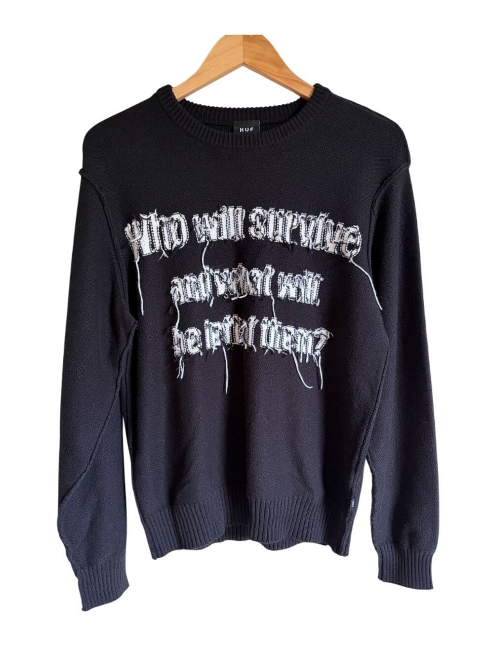 HUF x Texas Chainsaw Massacre Sweater Black MSRP $115 Size Small